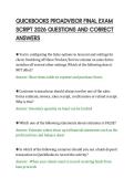 QUICKBOOKS PROADVISOR FINAL EXAM&NewLine;SCRIPT 2026 QUESTIONS AND CORRECT&NewLine;ANSWERS&NewLine;