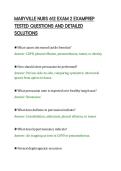 MARYVILLE NURS 612 EXAM 2 EXAMPREP&NewLine;TESTED QUESTIONS AND DETAILED&NewLine;SOLUTIONS