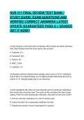 NUR 211 FINAL REVIEW TEST BANK &sol; STUDY GUIDE&colon; EXAM QUESTIONS AND VERIFIED CORRECT ANSWERS LATEST UPDATE GUARANTEED PASS A &plus; GRADED GET IT NOW&excl;&excl;