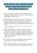 QUIZ 2 PNVN 1521 CERTIFICATION&NewLine;SCRIPT 2026 QUESTIONS WITH&NewLine;SOLUTIONS GRADED A&plus;