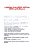 COMM Strat Midterm BCOR 1030 Exam With Complete Solutions