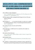 QUIZ 2 PNVN 1521 COMPREHENSIVE&NewLine;STUDY GUIDE 2026 FULL QUESTIONS&NewLine;AND SOLUTIONS GRADED A&plus;&NewLine;