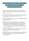 QUIZ 2 PNVN 1521 FINAL TEST 2026&NewLine;QUESTIONS WITH CORRECT&NewLine;ANSWERS GRADED A&plus;