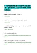 R 410A COMPREHENSIVE EXAMINATION&NewLine;TEST QUESTIONS AND SOLUTIONS FULLY&NewLine;VERIFIED&NewLine;