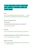 R 410A UPDATED ACTUAL QUESTIONS&NewLine;AND CORRECT ANSWERS COMPLETE&NewLine;STUDY GUIDE