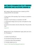 RAC DRUGS EXAMINATION TEST VERIFIED&NewLine;QUESTIONS AND SOLUTIONS GRADED A&plus;