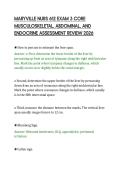 MARYVILLE NURS 612 EXAM 3 CORE&NewLine;MUSCULOSKELETAL&comma; ABDOMINAL&comma; AND&NewLine;ENDOCRINE ASSESSMENT REVIEW 2026&NewLine;
