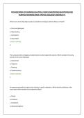 FOUNDATIONS OF NURSING MULTIPLE CHOICE QUESTIONS&vert;QUESTIONS AND VERIFIED ANSWERS&vert;NEW UPDATE 2026&sol;2027&vert;GRADED A&plus;