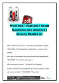 WGU D027 EXAM COMPLETE PACKAGE DEAL