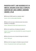 RADIATION SAFETY AND RADIOBIOLOGY IN&NewLine;MEDICAL IMAGING EXAM 2026 COMPLETE&NewLine;QUESTION SET AND CORRECT ANSWERS&NewLine;GRADED A PLUS