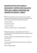 RADIATION PROTECTION IN MEDICAL&NewLine;RADIOGRAPHY CERTIFICATION EVALUATION&NewLine;TESTS 2026 COMPLETE QUESTIONS AND&NewLine;ANSWERS 100 PERCENT CORRECT