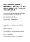 RADIATION PROTECTION IN MEDICAL&NewLine;RADIOGRAPHY COMPREHENSIVE TEST PAPER&NewLine;2026 TESTED QUESTIONS AND SOLUTIONS&NewLine;GUARANTEED TO PASS&NewLine;