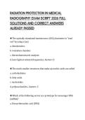 RADIATION PROTECTION IN MEDICAL&NewLine;RADIOGRAPHY EXAM SCRIPT 2026 FULL&NewLine;SOLUTIONS AND CORRECT ANSWERS&NewLine;ALREADY PASSED&NewLine;