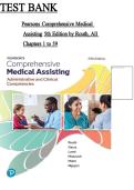 TEST BANK for Pearsons Comprehensive Medical  Assisting 5th Edition by Routh&comma; All Chapters 1 to 59
