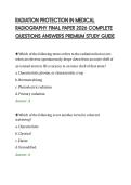 RADIATION PROTECTION IN MEDICAL&NewLine;RADIOGRAPHY FINAL PAPER 2026 COMPLETE&NewLine;QUESTIONS ANSWERS PREMIUM STUDY GUIDE
