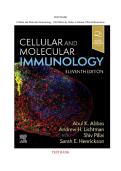 Test Bank for Cellular and Molecular Immunology&comma; 11th Edition by Abbas&comma; Lichtman&comma; Pillai & Henrickson 
