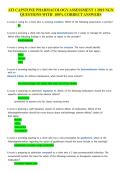 ATI CAPSTONE PHARMACOLOGY ASSESSMENT 1 2019 NGN &NewLine;QUESTIONS WITH 100&percnt; CORRECT ANSWERS