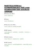 MARYVILLE NURS 611&NewLine;PATHOPHYSIOLOGY TEST 3 2026&NewLine;EXAMINATION TEST ACCURATE&NewLine;ANSWERS&NewLine;