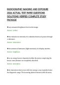 RADIOGRAPHIC IMAGING AND EXPOSURE&NewLine;2026 ACTUAL TEST PAPER QUESTIONS&NewLine;SOLUTIONS VERIFIED COMPLETE STUDY&NewLine;PACKAGE