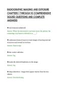 RADIOGRAPHIC IMAGING AND EXPOSURE&NewLine;CHAPTERS 1 THROUGH 10 COMPREHENSIVE&NewLine;SOLVED QUESTIONS AND COMPLETE&NewLine;ANSWERS&NewLine;