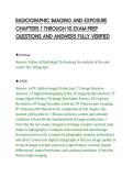 RADIOGRAPHIC IMAGING AND EXPOSURE&NewLine;CHAPTERS 1 THROUGH 10 EXAM PREP&NewLine;QUESTIONS AND ANSWERS FULLY VERIFIED&NewLine;
