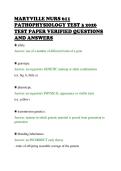 MARYVILLE NURS 611&NewLine;PATHOPHYSIOLOGY TEST 3 2026&NewLine;TEST PAPER VERIFIED QUESTIONS&NewLine;AND ANSWERS&NewLine;