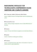 RADIOGRAPHIC PATHOLOGY FOR&NewLine;TECHNOLOGISTS COMPREHENSIVE SOLVED&NewLine;QUESTIONS AND COMPLETE ANSWERS&NewLine;