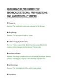 RADIOGRAPHIC PATHOLOGY FOR&NewLine;TECHNOLOGISTS EXAM PREP QUESTIONS&NewLine;AND ANSWERS FULLY VERIFIED