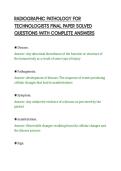 RADIOGRAPHIC PATHOLOGY FOR&NewLine;TECHNOLOGISTS FINAL PAPER SOLVED&NewLine;QUESTIONS WITH COMPLETE ANSWERS&NewLine;