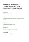 RADIOGRAPHIC PATHOLOGY FOR&NewLine;TECHNOLOGISTS UPDATED ACTUAL&NewLine;QUESTIONS AND CORRECT ANSWERS&NewLine;