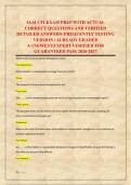 IAAI CFI EXAM PREP WITH ACTUAL &NewLine;CORRECT QUESTIONS AND VERIFIED &NewLine;DETAILED ANSWERS&vert; FREQUENTLY TESTING &NewLine;VERSION &vert; ALREADY GRADED &NewLine;A&plus;&vert;NEWEST&vert;EXPERT VERIFIED FOR &NewLine;GUARANTEED PASS 2026-2027