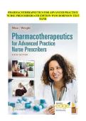 PHARMACOTHERAPEUTICS FOR ADVANCED PRACTICE &NewLine;NURSE PRESCRIBERS 6TH EDITION WOO ROBINSON TEST &NewLine;BANK