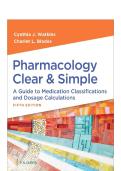 TEST BANK FOR Pharmacology Clear and Simple&colon; A Guide to Drug Classifications and Dosage Calculations 5th Edition by Cynthia J&period; Watkins ISBN&colon;978-1719651196COMPLETE GUIDE All CHAPTERS COVERED 100&percnt; VERIFIED A&plus; GRADE ASSURED&excl;&excl;&excl;&excl;&excl; NEW LATEST UPDATE &excl;&excl;&excl;&excl;&excl;