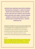 APPROVED WGU D829&sol;WGU D829 DIGITAL FORENSICS &NewLine;PERFORMANCE ASSESSMENT &vert; COMPLETE INCIDENT REPORT AND UNAUTHORIZED ACTIVITY ANALYSIS &NewLine;ACTUAL EXAM 2026-2027 COMPLETE AND ACCURATE &NewLine;EXAM QUESTIONS AND CORRECT VERIFIED ANSWERS &NewLine;CURRENTLY UPDATED EXAM VERSIO