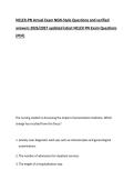 NCLEX-PN Actual Exam NGN-Style Questions and verified answers 2026&sol;2027 updated latest NCLEX PN Exam Questions &lpar;PDF&rpar;