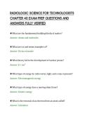 RADIOLOGIC SCIENCE FOR TECHNOLOGISTS&NewLine;CHAPTER 40 EXAM PREP QUESTIONS AND&NewLine;ANSWERS FULLY VERIFIED