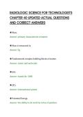 RADIOLOGIC SCIENCE FOR TECHNOLOGISTS&NewLine;CHAPTER 40 UPDATED ACTUAL QUESTIONS&NewLine;AND CORRECT ANSWERS&NewLine;