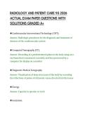 RADIOLOGY AND PATIENT CARE 95 2026&NewLine;ACTUAL EXAM PAPER QUESTIONS WITH&NewLine;SOLUTIONS GRADED A&plus;