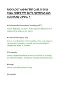 RADIOLOGY AND PATIENT CARE 95 2026&NewLine;EXAM SCRIPT TEST PAPER QUESTIONS AND&NewLine;SOLUTIONS GRADED A&plus;&NewLine;