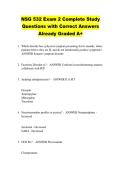 NSG 532 Exam 2 Complete Study &NewLine;Questions with Correct Answers &NewLine;Already Graded A&plus; 