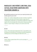 RADIOLOGY AND PATIENT CARE FINAL 2026&NewLine;ACTUAL EXAM PAPER QUESTIONS WITH&NewLine;SOLUTIONS GRADED A&plus;