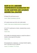 RADR 1311 CH 3 ABDOMEN&NewLine;COMPREHENSIVE EXAMINATION TEST&NewLine;SOLVED QUESTIONS AND ACCURATE&NewLine;ANSWERS FULL SOLUTION