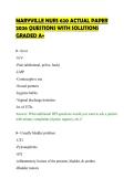 MARYVILLE NURS 620 ACTUAL PAPER&NewLine;2026 QUESTIONS WITH SOLUTIONS&NewLine;GRADED A&plus;