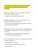 NUR 170 Nursing Foundations Exam Guide 2026&sol;2027 &ndash; Professional Values&comma; Caring Theories & Q&A