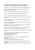 Human Body Systems and Functions Study Guide &vert; 2026&sol;2027