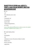 MARYVILLE NURS 620 ADULT 1&NewLine;TEST 2 2026 EXAM SCRIPT SOLVED&NewLine;QUESTIONS SET
