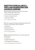 MARYVILLE NURS 620 ADULT 1&NewLine;TEST 2 2026 EXAMINATION TEST&NewLine;ACCURATE ANSWERS