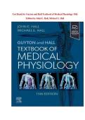 Test Bank for Guyton and Hall Textbook of Medical Physiology 15th Edition by John E&period; Hall & Michael E&period; Hall &lpar;All Chapters Included&rpar;