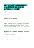RADT 153 PATIENT CARE EXAM SCRIPT&NewLine;2026 COMPLETE QUESTIONS AND&NewLine;ANSWERS 100&percnt; CORRECT&NewLine;