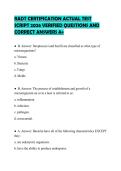 RADT CERTIFICATION ACTUAL TEST&NewLine;SCRIPT 2026 VERIFIED QUESTIONS AND&NewLine;CORRECT ANSWERS A&plus;&NewLine;